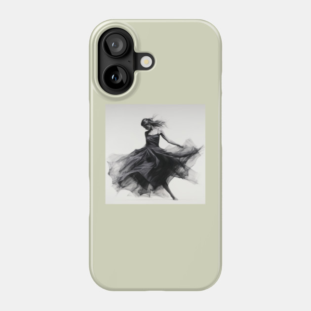 black and white dancer Phone Case by DrL