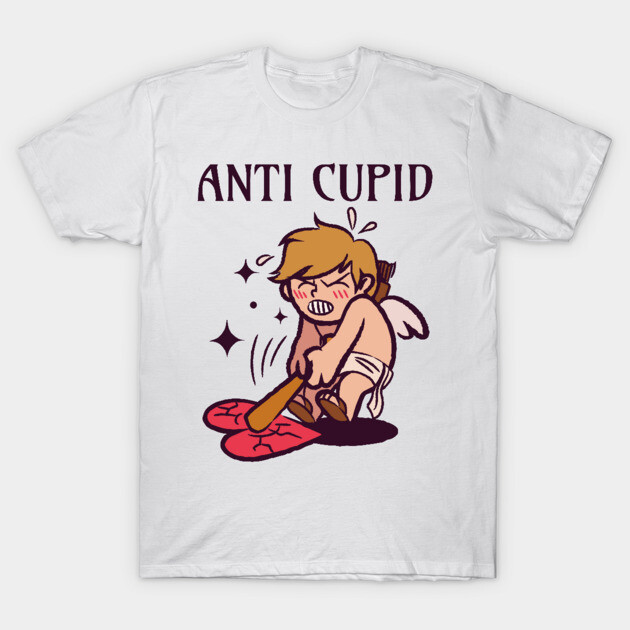 Anti Cupid T-Shirt by NEZ-TEES