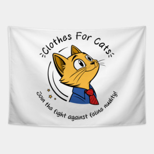 Clothes For Cats Tapestry