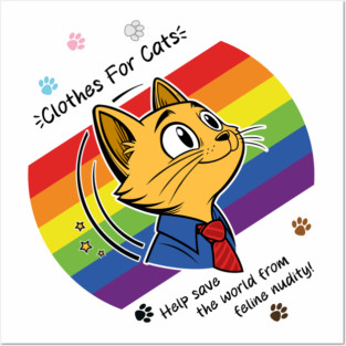 Clothes For Cats (Pride) Posters and Art