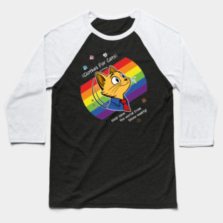 Clothes For Cats (Pride Dark) Baseball T-Shirt