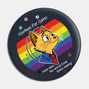 Clothes For Cats (Pride Dark) Pin