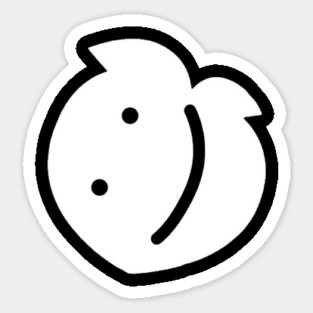 Smiley Peach Hoodie Sticker