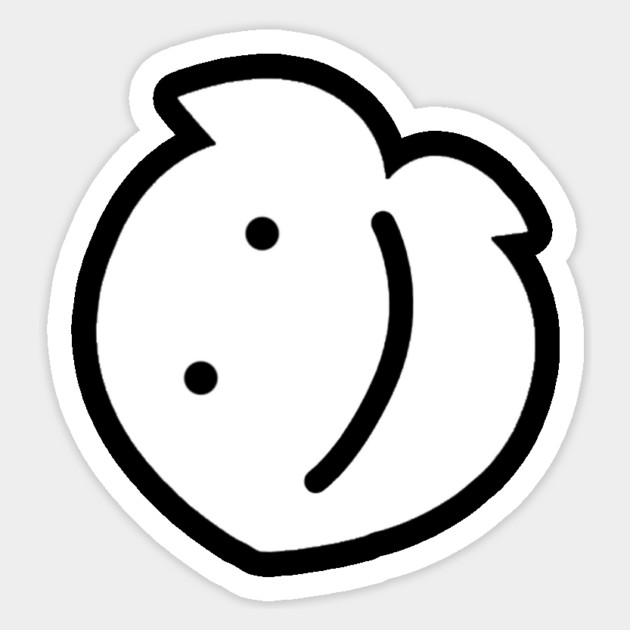 Smiley Peach Hoodie Sticker by DuckyDee