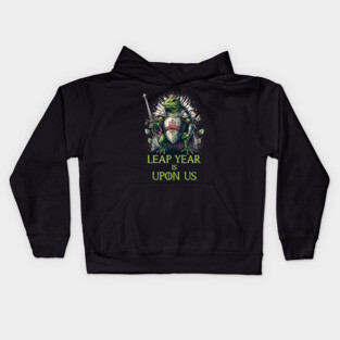 Lear Year Is Upon Us, Frog Warrior Kids Hoodie