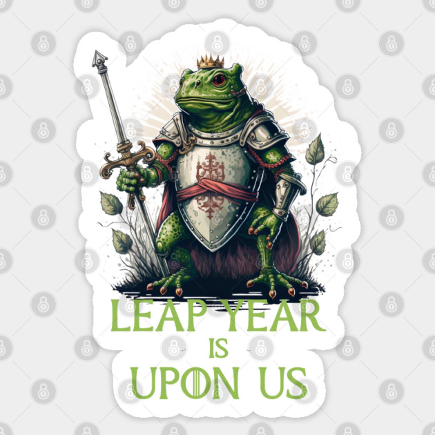 Lear Year Is Upon Us, Frog Warrior Sticker by HolidayBug