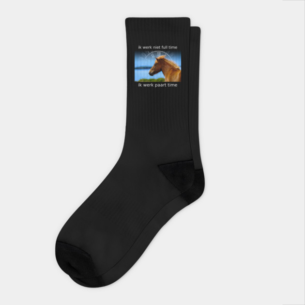 ik werk paart time Socks by Meiden Life