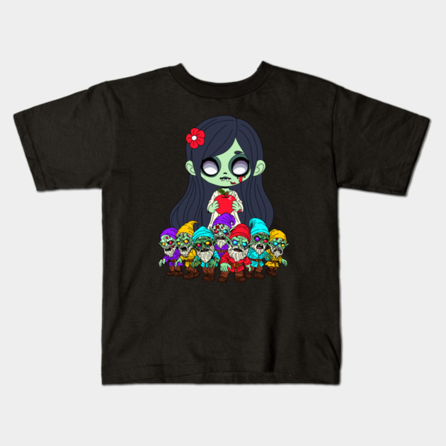 Zombie Snow White Kids T-Shirt by H. R. Sinclair
