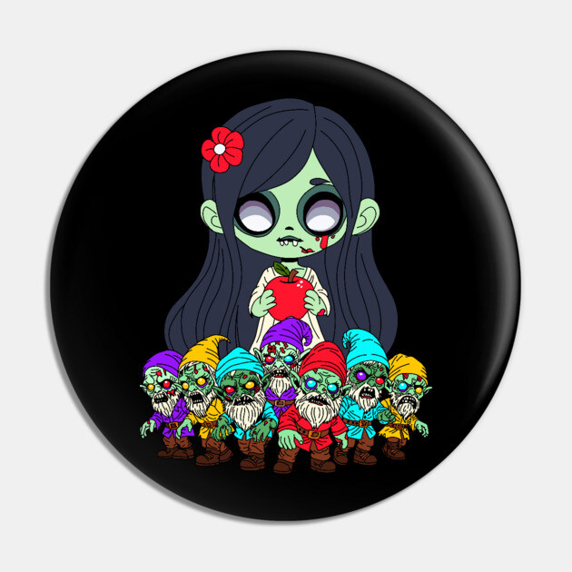 Zombie Snow White Pin by H. R. Sinclair