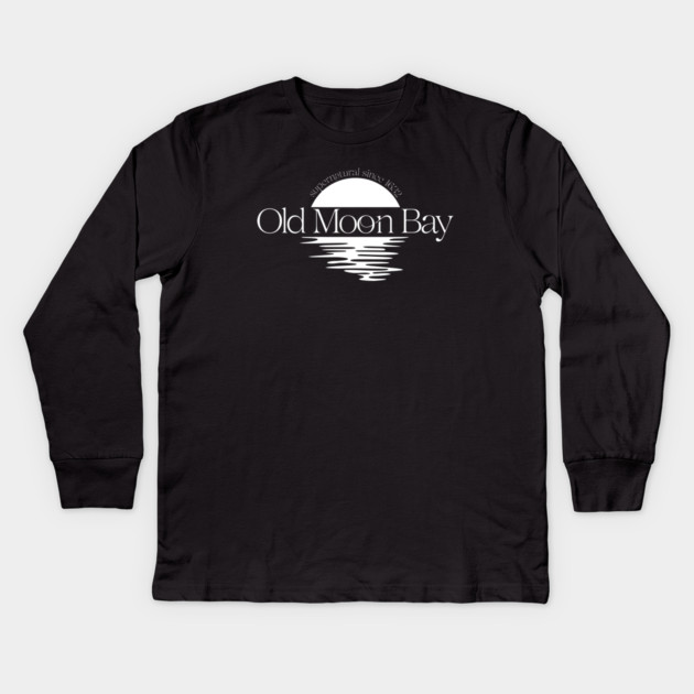 Old Moon Bay Logo Kids Long Sleeve T-Shirt by H. R. Sinclair
