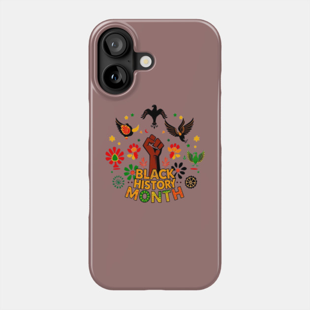 Black-History-Month Phone Case by Creatifly Graphic Tees