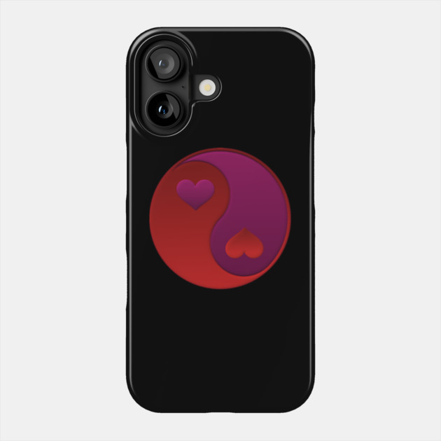 Valentine Yin Yang Phone Case by HolidayBug