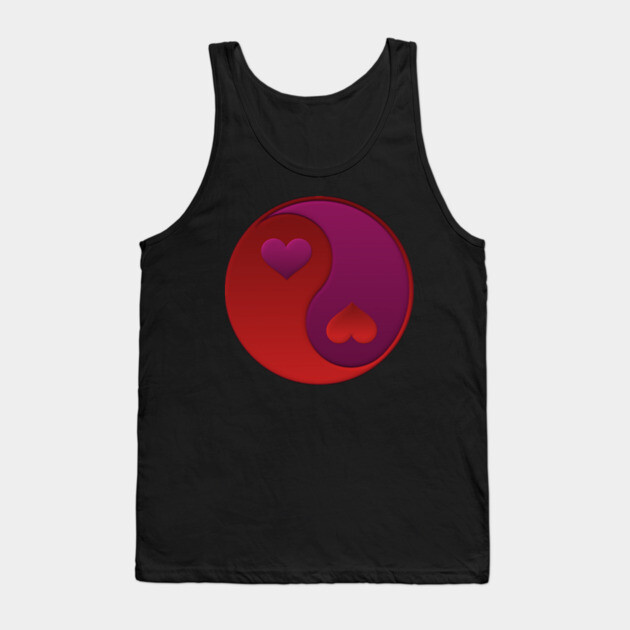 Valentine Yin Yang Tank Top by HolidayBug