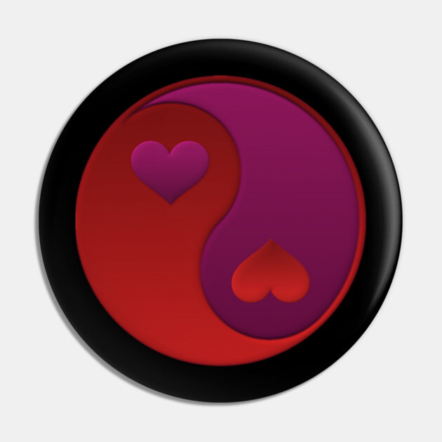 Valentine Yin Yang Pin by HolidayBug
