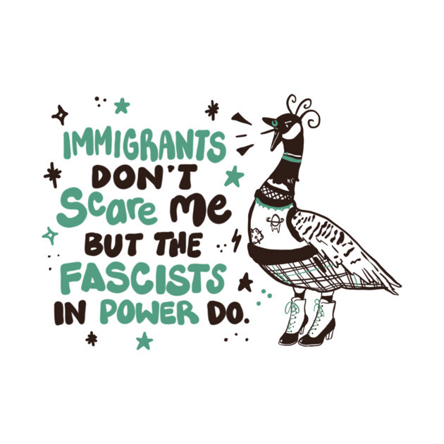 Immigrants Don't Scare Me by Liberal Jane Illustration