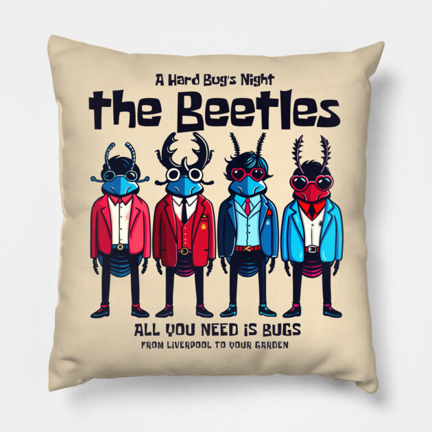 THE BEETLES Pillow by Fabrik