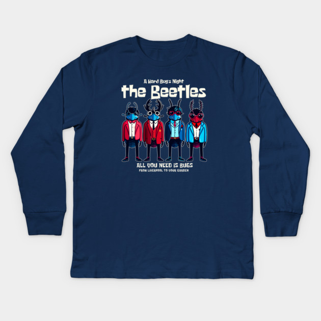 THE BEETLES Kids Long Sleeve T-Shirt by Fabrik