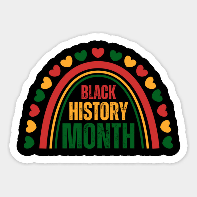 Black History Month Cute Heart Shape And Rainbow Juneteen Freedom Day 1865 Magnet by Creatifly Graphic Tees