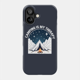 camping is my therapy Phone Case
