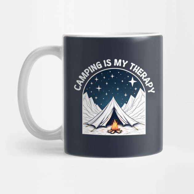 camping is my therapy by DIGITAL MERCH CREATIONS