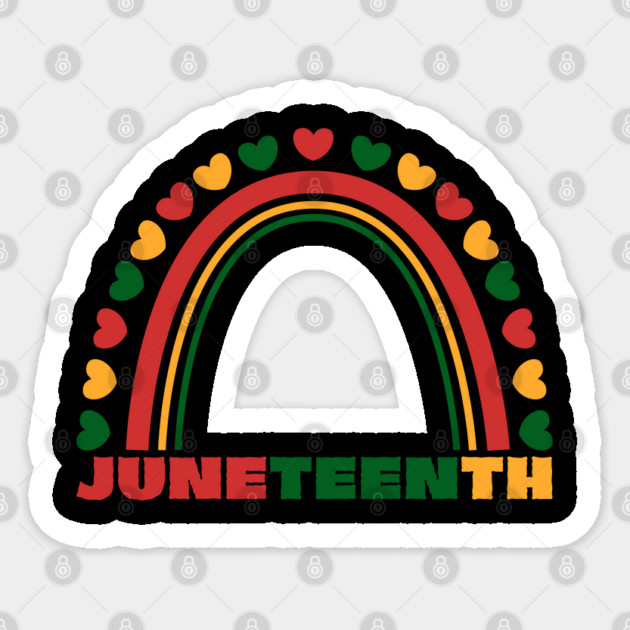 Juneteenth Rainbow Sticker by Creatifly Graphic Tees