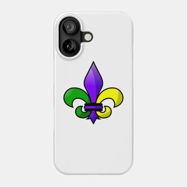Fleur-de-lis Purple Green Gold Phone Case by HolidayBug