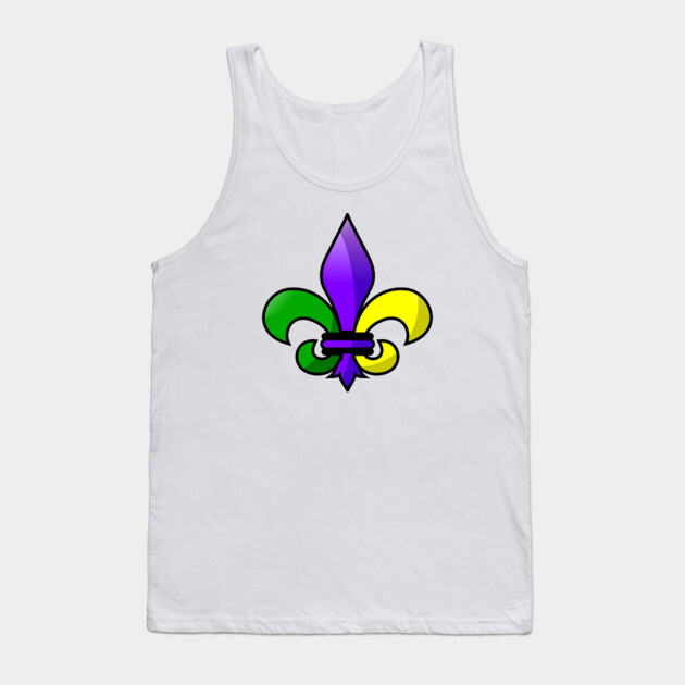 Fleur-de-lis Purple Green Gold Tank Top by HolidayBug