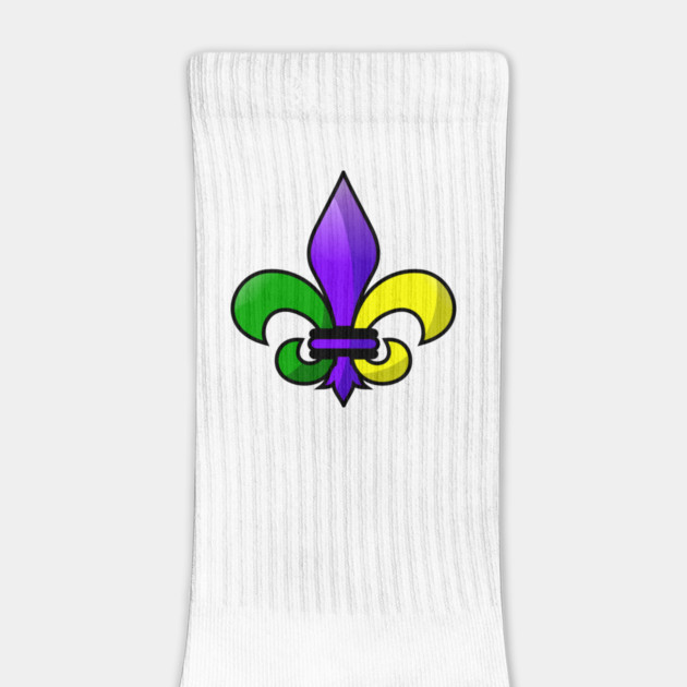 Fleur-de-lis Purple Green Gold by HolidayBug
