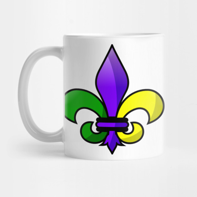 Fleur-de-lis Purple Green Gold by HolidayBug