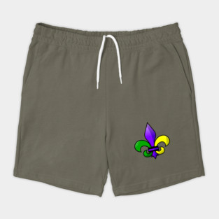 Fleur-de-lis Purple Green Gold Shorts