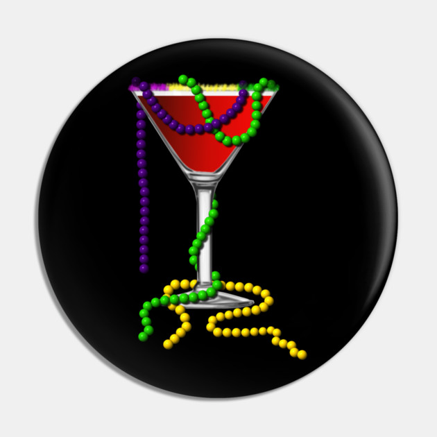 Mardi Gras Martini Pin by HolidayBug