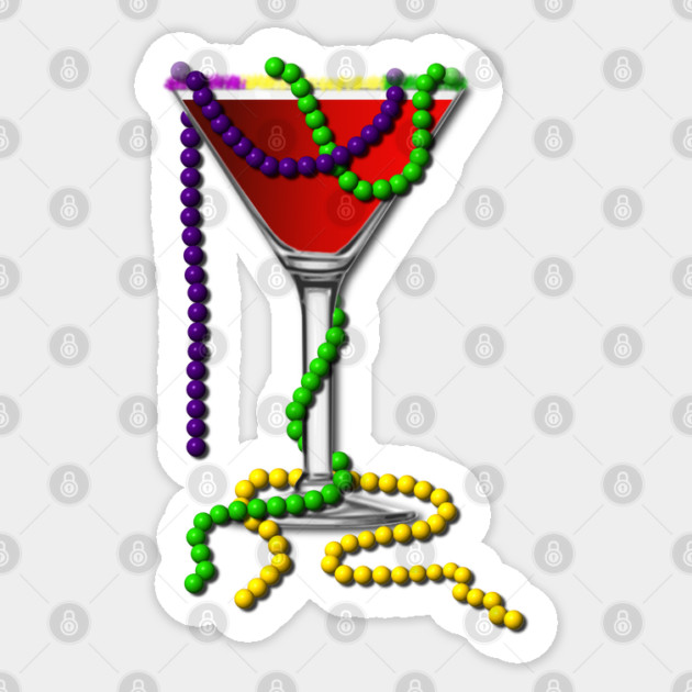 Mardi Gras Martini Sticker by HolidayBug
