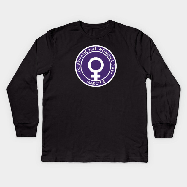 International Women's Day Kids Long Sleeve T-Shirt by HolidayBug