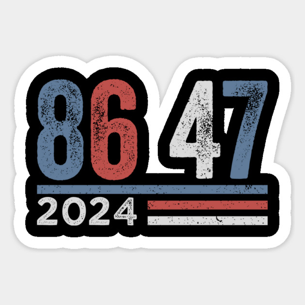 8647 Anti Trump Retro Vintage Sticker by ArtistTee ⭐⭐⭐⭐⭐