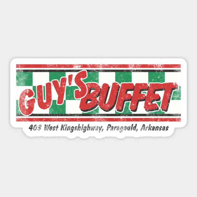 Guy's Buffet Sticker by rt-shirts