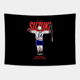 Nick Suzuki #14 Montreal Hockey Team Tapestry