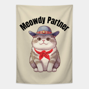 Cowboy Kitty Charm Tapestry