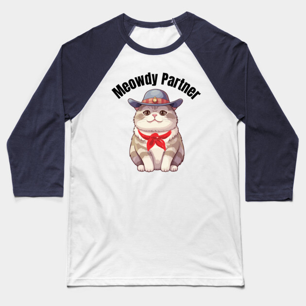 Cowboy Kitty Charm Baseball T-Shirt by Premachandra's Store