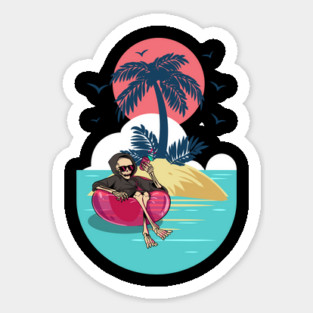 Death at the beach Sticker