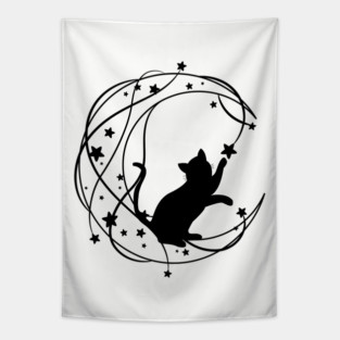 Lunar Cat Tapestry