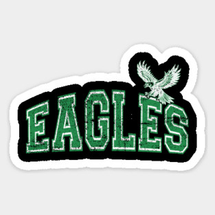 Vintage Eagles Sports Spirit Sticker
