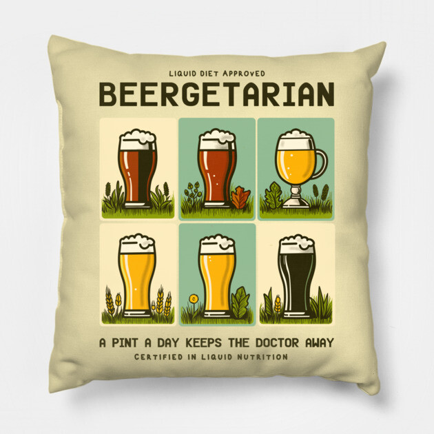 BEERGETARIAN Pillow by Fabrik