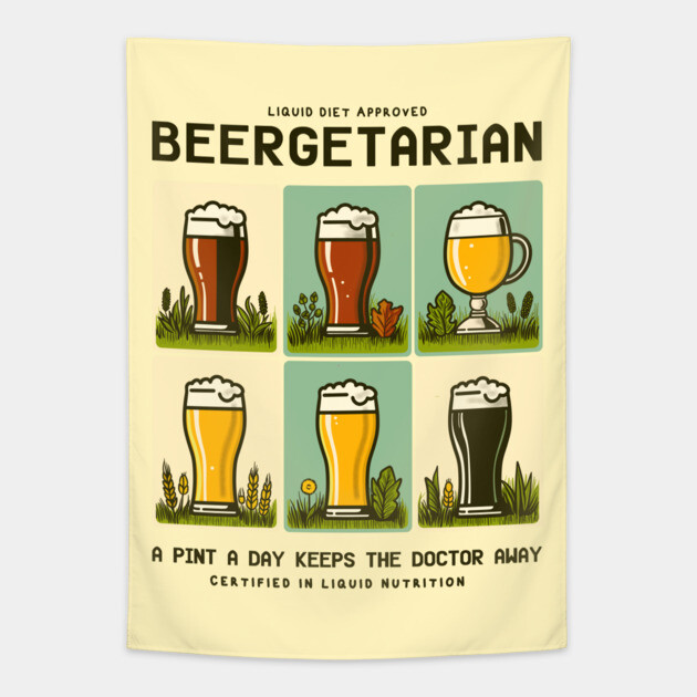 BEERGETARIAN Tapestry by Fabrik