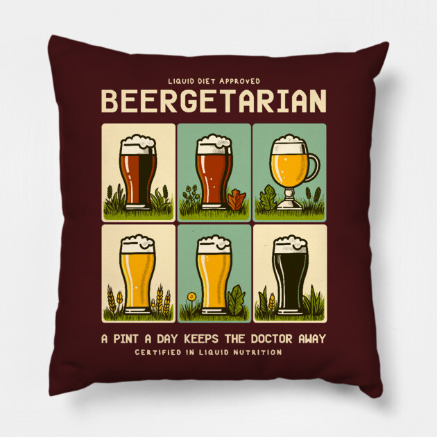 BEERGETARIAN Pillow by Fabrik