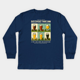 BEERGETARIAN Kids Long Sleeve T-Shirt