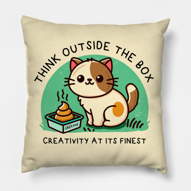 THINK OUTSIDE THE BOX Pillow by Fabrik