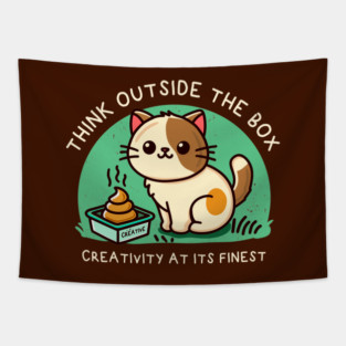 THINK OUTSIDE THE BOX Tapestry