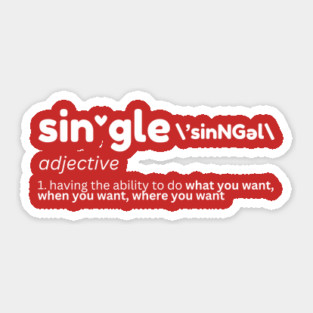 Sinlge Valentines Day Sticker