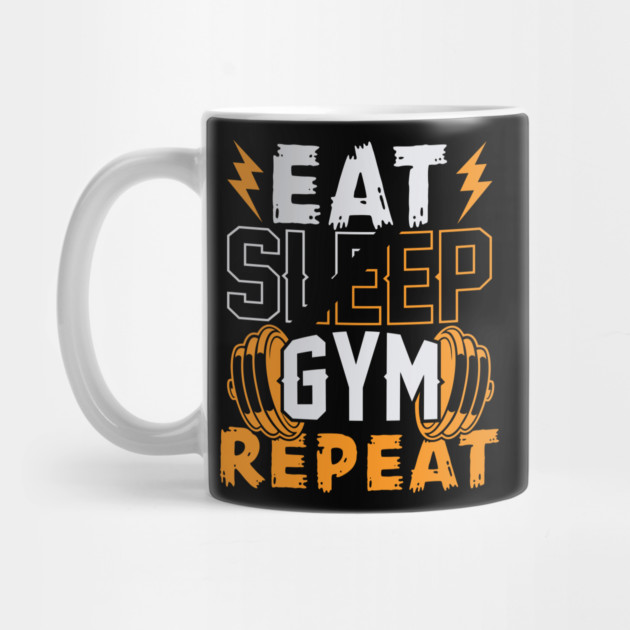 Eat Sleep Repeat Gym Art by Otaku Vibes