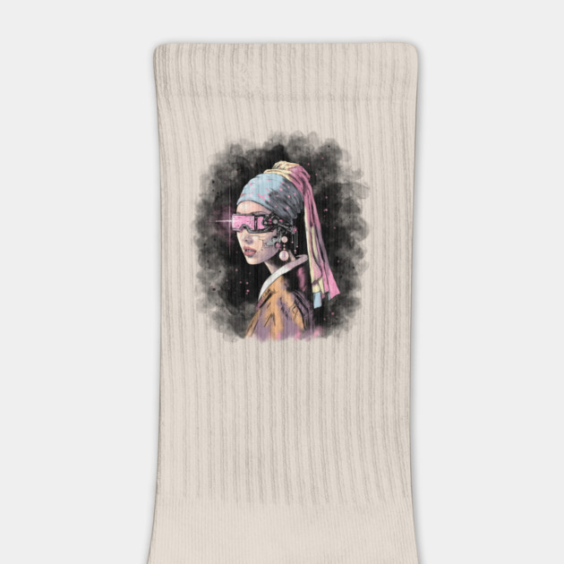 Cyber-Girl with a Pearl Earring by H. R. Sinclair